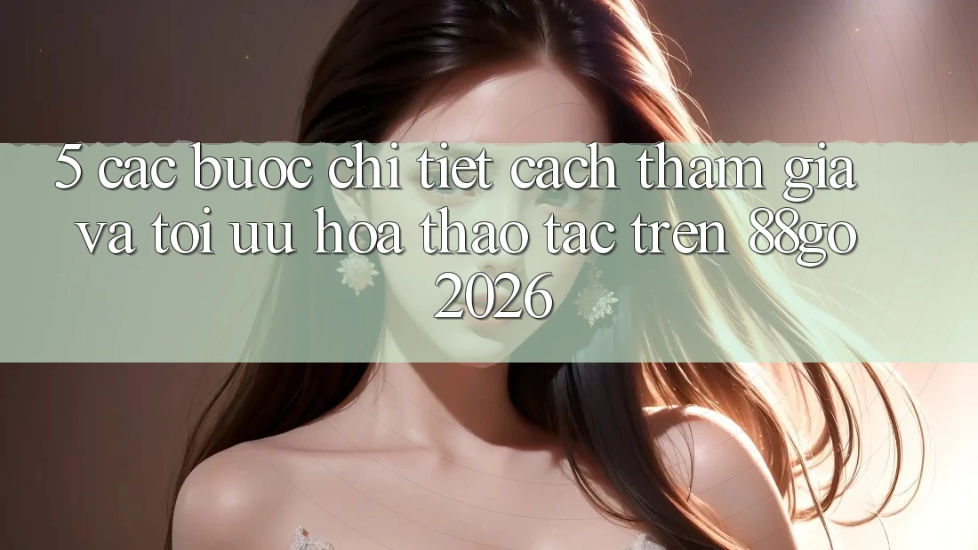 5. Các bước Chi Tiết Cách Tham Gia Và Tối Ưu Hóa Thao tác Trên 88go 2026
