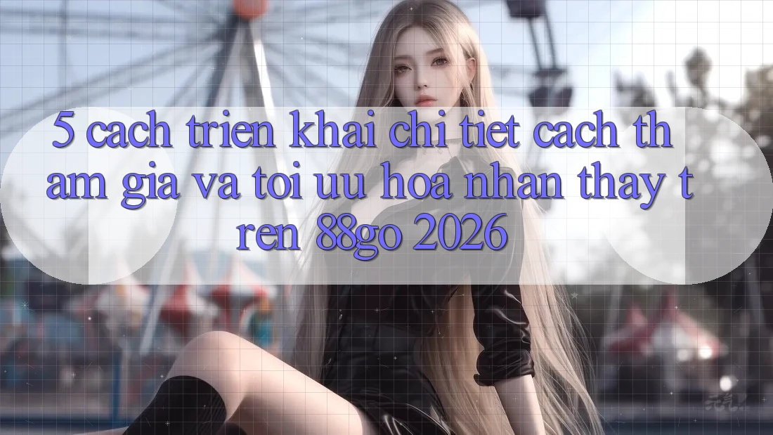 5. Cách triển khai Chi Tiết Cách Tham Gia Và Tối Ưu Hóa Nhận thấy Trên 88go 2026 5. Cách triển khai Chi Tiết Cách Tham Gia Và Tối Ưu Hóa Nhận thấy Trên 88go 2026
