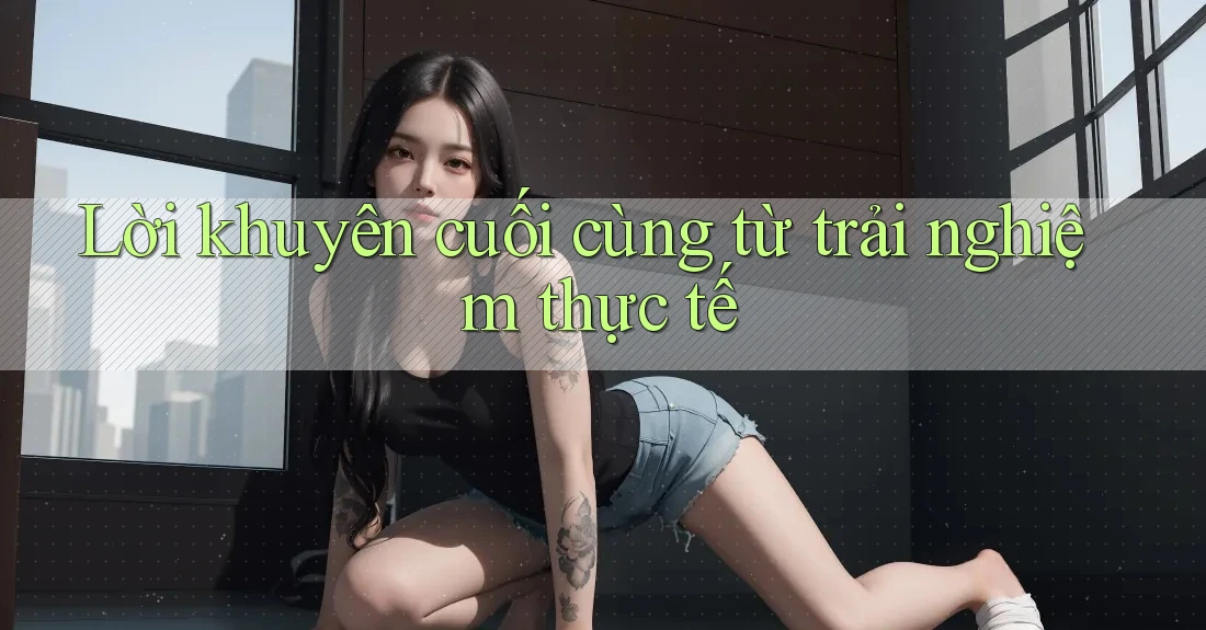 Lời khuyên cuối cùng từ trải nghiệm thực tế Lời khuyên cuối cùng từ trải nghiệm thực tế