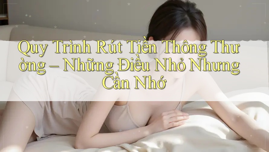 Quy Trình Rút Tiền Thông Thường – Những Điều Nhỏ Nhưng Cần Nhớ