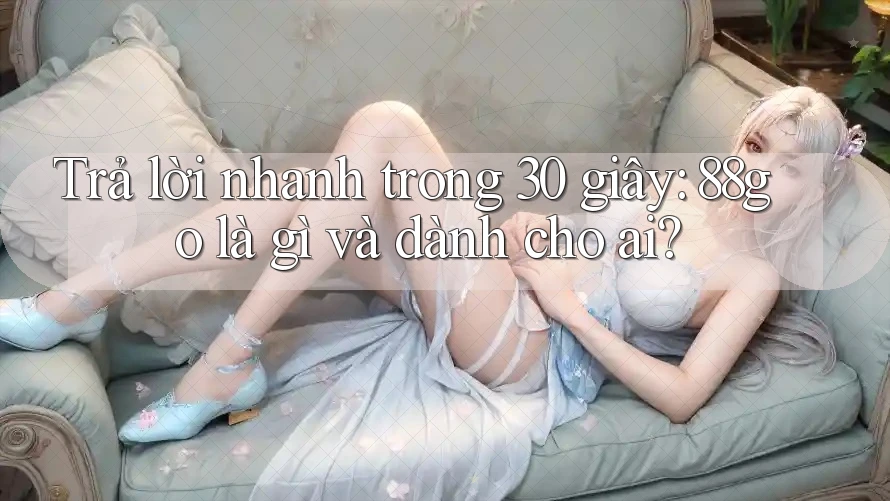 Trả lời nhanh trong 30 giây: 88go là gì và dành cho ai? Trả lời nhanh trong 30 giây: 88go là gì và dành cho ai?
